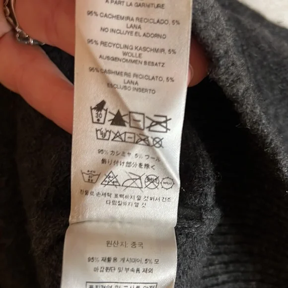 Patagonia Mens Gray Recycled Cashmere Sweater Hoodie Size L - Picture 11 of 13